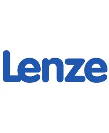 Das Bild zeigt das Lenze-Logo mit dem Markennamen „Lenze“ in fetter, abgerundeter blauer Schrift auf weißem Hintergrund.